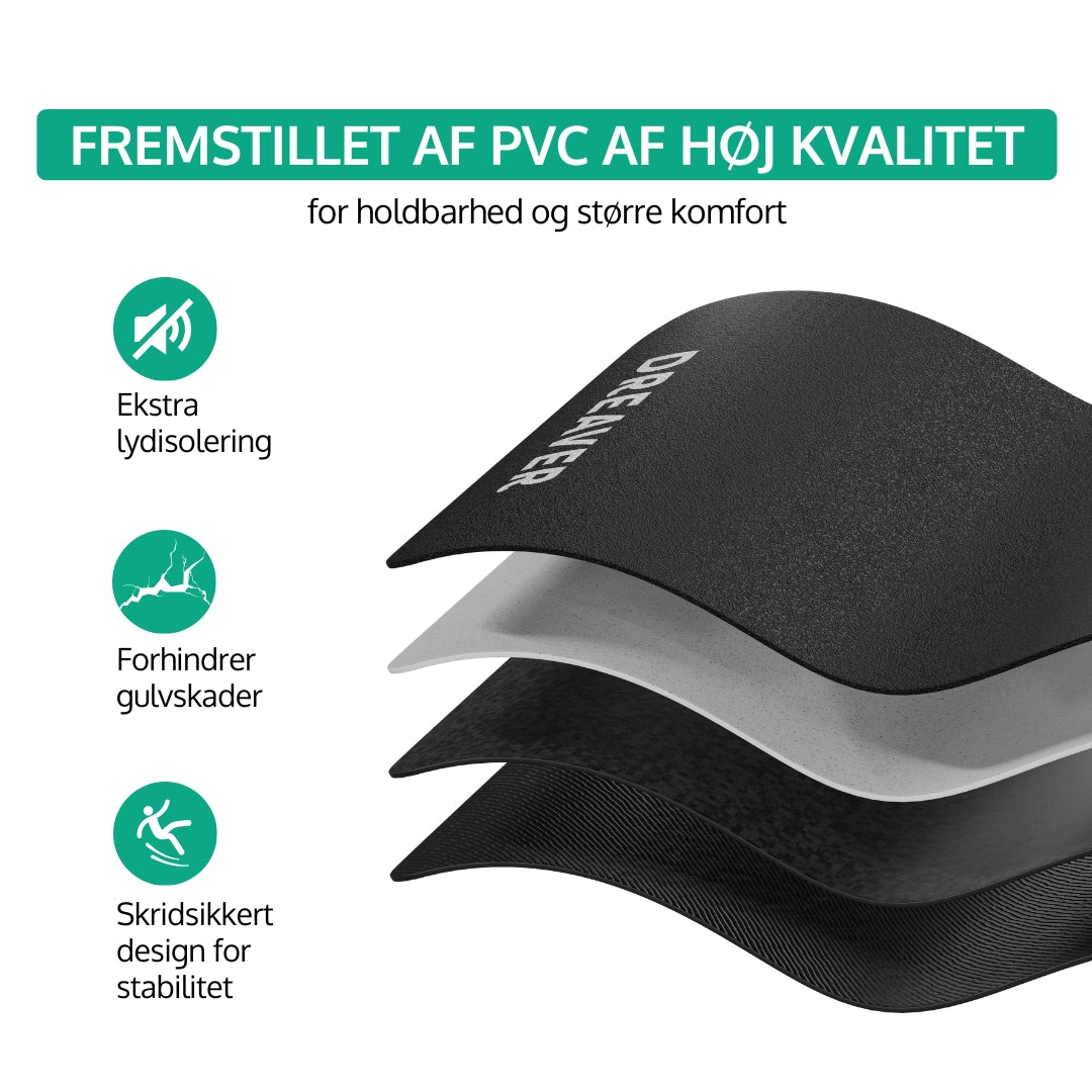 Dreaver - skridsikker beskyttelsesmåtte - ekstra stødabsorbering og gulvbeskyttelse
