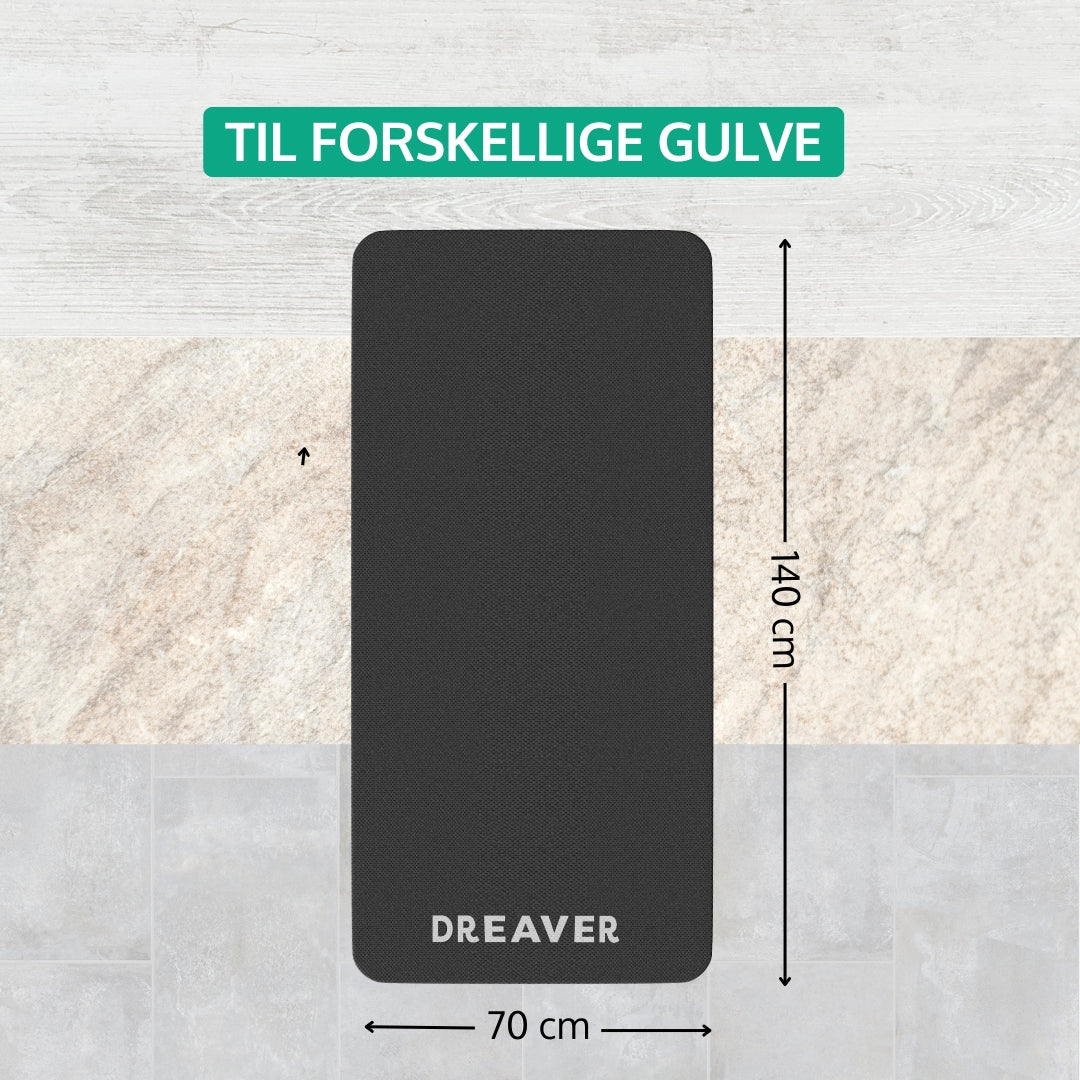 Dreaver - skridsikker beskyttelsesmåtte - ekstra stødabsorbering og gulvbeskyttelse